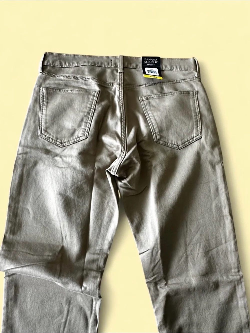 Men's Slim Fit Beige Jeans
